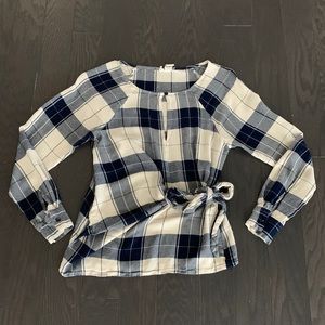Navy and Cream Flannel Shirt